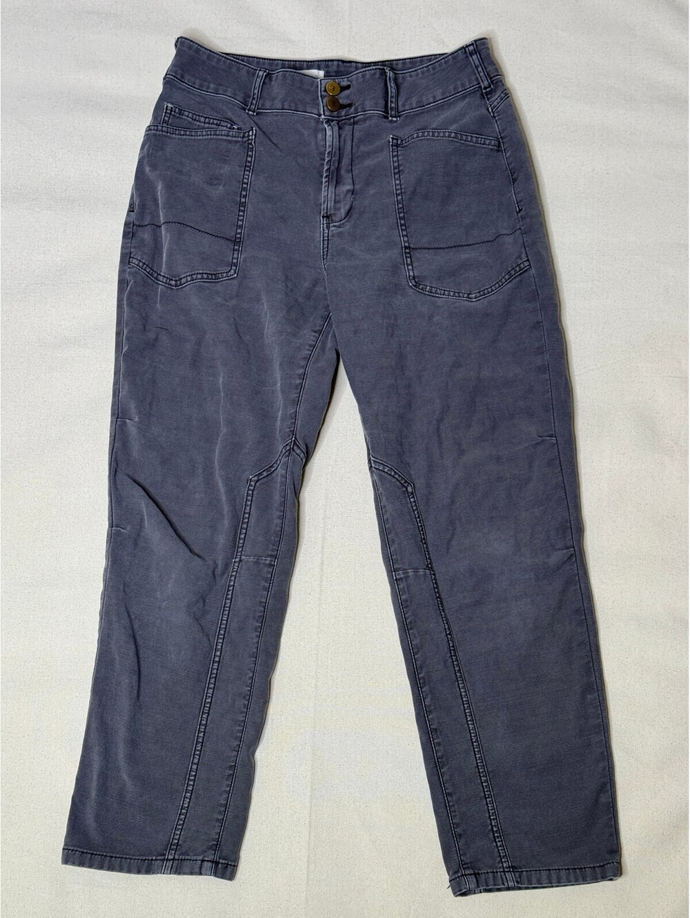 Pilcro Anthropologie Utility Pants 30 Gray High Rise Straight Leg Patch Pocket - Picture 5 of 7
